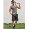 Runcati Men’s Workout Tank Tops Sleeveless Gym Muscle Henley Shirt Casual Basic Summer Beach Tops(Grey)