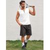 Runcati Men’s Workout Tank Tops Sleeveless Gym Muscle Henley Shirt Casual Basic Summer Beach Tops(White)