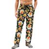 Runcati Mens Christmas Pajama Pants Fleece PJ Lounge Pants Holiday Party Sleepwear(Yellow)