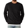 Runcati Mens Crewneck Sweatshirt Casual Long Sleeve Lightweight Fashion Basic Pullover Sweatshirt(Black)