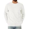 Runcati Mens Crewneck Sweatshirt Casual Long Sleeve Lightweight Fashion Basic Pullover Sweatshirt(White)