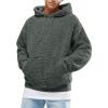 Runcati Mens Fuzzy Sherpa Pullover Hoodie Sweatshirts Long Sleeve Sport Front Pocket Military Fall Outwear Winter Hooded(01 Dark Green)