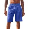 Runcati Mens Golf Shorts Flat Front Chino Casual Cotton Dress Work Shorts for Men(Blue)