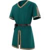 Runcati Mens Medieval Pirate Tunic Renaissance Viking Knight Costume Linen Short Sleeve LARP Halloween Tops(Dark Green)