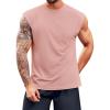 Runcati Mens Workout Tank Top Sleeveless Shirt Quick Dry Muscle Gym Bodybuilding Fitness Training T Shirts(Pink)