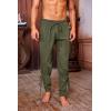 Mens Medieval Ankle Pants Viking Pirate Renaissance Costume Lace Up Tapered Banded Navigator Casual Trousers(01 Army Green)