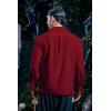 Mens Medieval Pirate Shirt Viking Renaissance Lace up Mercenary Halloween Scottish Jacobite Ghillie Tops(01 Red)