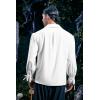 Mens Medieval Pirate Shirt Viking Renaissance Lace up Mercenary Halloween Scottish Jacobite Ghillie Tops(01 White)