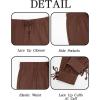Runcati Mens Banded Ankle Pants Medieval Renaissance Viking Pirate Lace Up Halloween Cotton Gothic Costume Trousers(Brown)