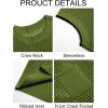 Runcati Mens Crochet Tank Tops See Through Knitted Sleeveless T-Shirts Muscle Summer Beach Hippie Shirts with Pocket(Army Green)