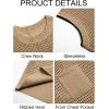 Runcati Mens Crochet Tank Tops See Through Knitted Sleeveless T-Shirts Muscle Summer Beach Hippie Shirts with Pocket(Light Khaki)