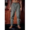 Runcati Mens Medieval Ankle Pants Renaissance Viking Pirate Lace Up Tapered Halloween Linen Costume Trousers(Dark Gray)