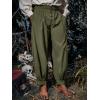 Runcati Mens Medieval Pirate Pants Renaissance Viking Knicker Colonial Halloween Cotton Gothic Costume Trousers(Army Green)