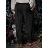 Runcati Mens Medieval Pirate Pants Renaissance Viking Knicker Colonial Halloween Cotton Gothic Costume Trousers(Black)