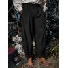 Runcati Mens Medieval Pirate Pants Renaissance Viking Knicker Colonial Halloween Cotton Gothic Costume Trousers(Black)