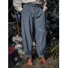 Runcati Mens Medieval Pirate Pants Renaissance Viking Knicker Colonial Halloween Cotton Gothic Costume Trousers(Dark Gray)