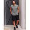 Runcati Men’s Sleeveless Tank Tops Crewneck Casual Workout Gym Cut Off Muscle Fit T Shirt(Grey)