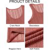 Runcati Mens Sleeveless Tank Tops Knitted Crochet See Through Hollow Out T-Shirts Muscle Summer Beach Hippie Shirts(Coral)