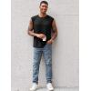 Runcati Mens Sleeveless Tank Tops Workout Cut Off Shirt Athletic Muscle Gym T Shirts(Black)