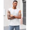Runcati Mens Sleeveless Tank Tops Workout Cut Off Shirt Athletic Muscle Gym T Shirts(White)