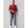Runcati Mens Sleeveless Tank Tops Workout Cut Off Shirt Athletic Muscle Gym T Shirts(Wine Red)