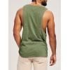 Runcati Mens Workout Tank Tops Sleeveless Shirt Muscle Gym Bodybuilding Fitness Training Loose Fit T Shirts(Army Green)