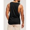 Runcati Mens Workout Tank Tops Sleeveless Shirt Muscle Gym Bodybuilding Fitness Training Loose Fit T Shirts(Black)