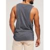 Runcati Mens Workout Tank Tops Sleeveless Shirt Muscle Gym Bodybuilding Fitness Training Loose Fit T Shirts(Dark Grey)