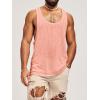 Runcati Mens Workout Tank Tops Sleeveless Shirt Muscle Gym Bodybuilding Fitness Training Loose Fit T Shirts(Pink)