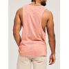 Runcati Mens Workout Tank Tops Sleeveless Shirt Muscle Gym Bodybuilding Fitness Training Loose Fit T Shirts(Pink)