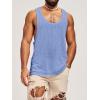 Runcati Mens Workout Tank Tops Sleeveless Shirt Muscle Gym Bodybuilding Fitness Training Loose Fit T Shirts(Sky Blue)
