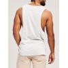 Runcati Mens Workout Tank Tops Sleeveless Shirt Muscle Gym Bodybuilding Fitness Training Loose Fit T Shirts(White)
