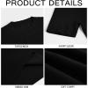 Mens Casual Slim Fit Basic Tops Short Sleeve Shirt Turtleneck T Shirts Rib Knitted Stretch Pullover Sweater(01 Black)