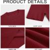Mens Casual Slim Fit Basic Tops Short Sleeve Shirt Turtleneck T Shirts Rib Knitted Stretch Pullover Sweater(01 Wine Red)