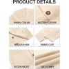 Runcati Mens Shawl Collar Cardigan Sweater Cable Knit Button Down Winter Chunky Sweaters with Pockets(Beige)