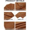 Runcati Mens Shawl Collar Cardigan Sweater Cable Knit Button Down Winter Chunky Sweaters with Pockets(Brown)