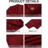 Runcati Mens Shawl Collar Cardigan Sweater Cable Knit Button Down Winter Chunky Sweaters with Pockets(Wine Red)