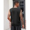Runcati Mens Muscle Tank Tops Sleeveless Workout Gym Slim Fit Henley Shirt Casual Basic Summer Beach Tops(Black/Apricot)