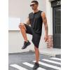 Runcati Mens Muscle Tank Tops Sleeveless Workout Gym Slim Fit Henley Shirt Casual Basic Summer Beach Tops(Black/White)
