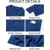 Runcati Mens Shawl Collar Cardigan Sweater Casual Cable Knit Button Down Winter Chunky Ribbed Sweaters(Navy)