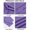 Runcati Mens Lightweight Hoodies Pullover Long Sleeve Casual Workout Athletic Shirt Hooded Sweatshirts(Violet)