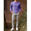 Runcati Mens Lightweight Hoodies Pullover Long Sleeve Casual Workout Athletic Shirt Hooded Sweatshirts(Violet)