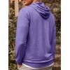 Runcati Mens Lightweight Hoodies Pullover Long Sleeve Casual Workout Athletic Shirt Hooded Sweatshirts(Violet)