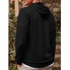 Runcati Mens Lightweight Hoodies Pullover Long Sleeve Casual Workout Athletic Shirt Hooded Sweatshirts(Black)