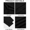 Runcati Mens Lightweight Hoodies Pullover Long Sleeve Casual Workout Athletic Shirt Hooded Sweatshirts(Black)