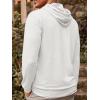 Runcati Mens Lightweight Hoodies Pullover Long Sleeve Casual Workout Athletic Shirt Hooded Sweatshirts(White)