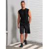 Runcati Mens Workout Tank Tops Sleeveless Muscle Cut Off Shirt Athletic Gym T Shirts(Black)