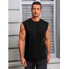Runcati Mens Workout Tank Tops Sleeveless Muscle Cut Off Shirt Athletic Gym T Shirts(Black)