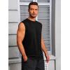 Runcati Mens Workout Tank Tops Sleeveless Muscle Cut Off Shirt Athletic Gym T Shirts(Black)