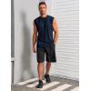 Runcati Mens Workout Tank Tops Sleeveless Muscle Cut Off Shirt Athletic Gym T Shirts(Navy)